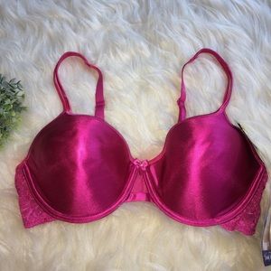 VANITY FAIR Sz 38C Fuchsia Push-up Underwire Bra